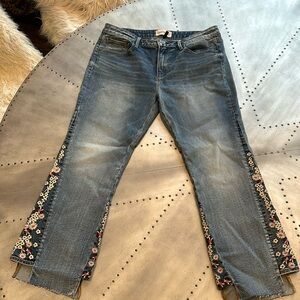 Driftwood embroidered jeans
